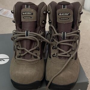 Hi-Tec Taupe and Brown Hiking Boots